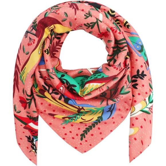 Square Satin Head Scarf - 015 - Picture 4 of 6